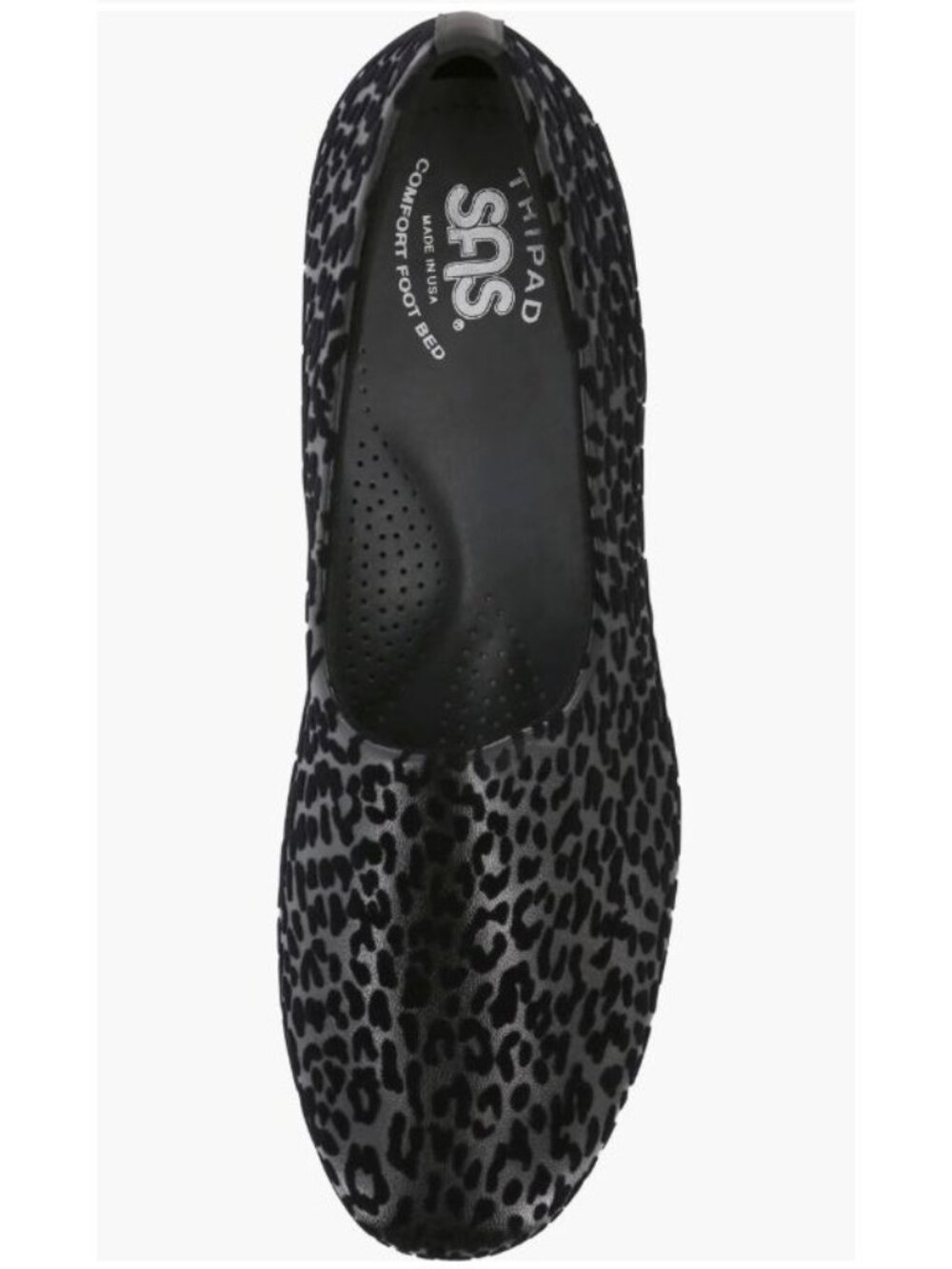 SAS Bliss Slip On Comfort Wedge, Black Leopard Women's Size 9 1/2N - Picture 4 of 15